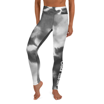 Black Watercolor CFW Logo - Yoga Leggings