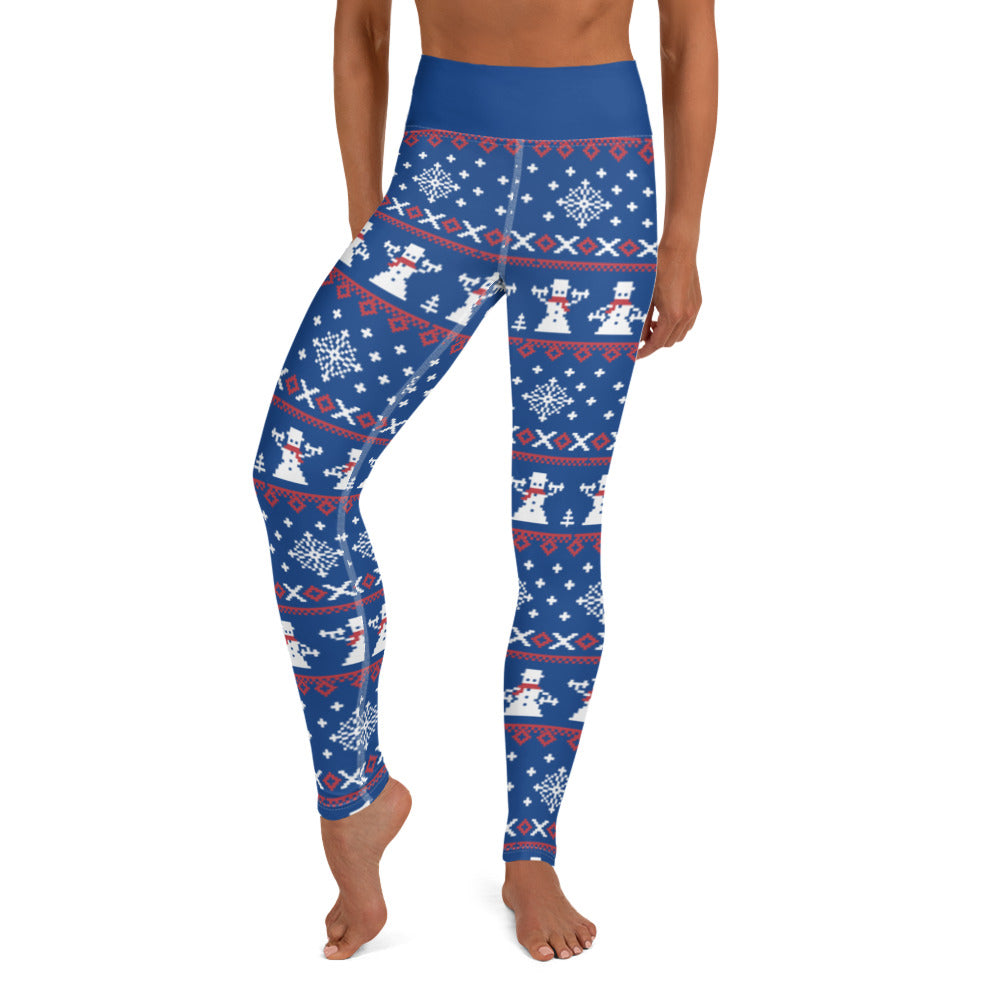 Merry Liftmas Snowmen - Yoga Leggings