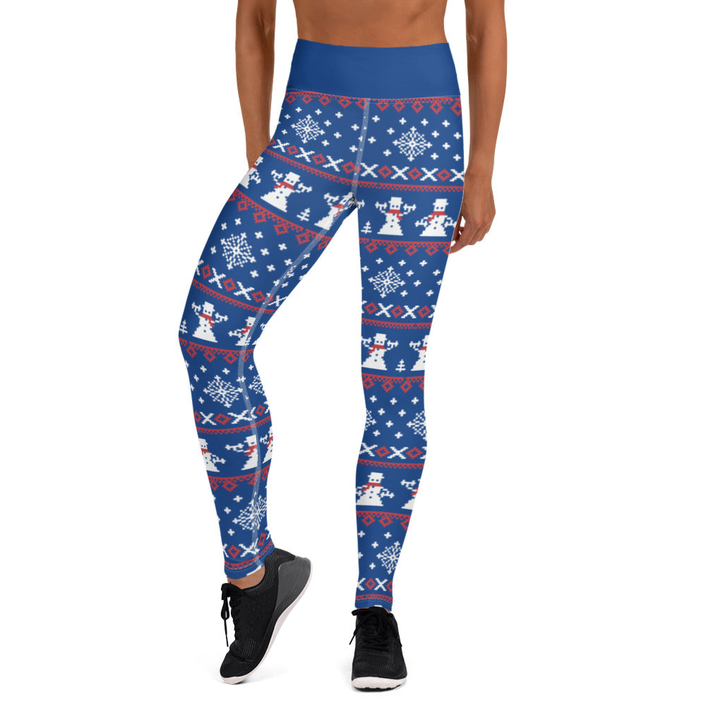 Merry Liftmas Snowmen - Yoga Leggings