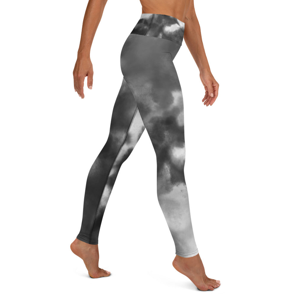 Black Watercolor CFW Logo - Yoga Leggings