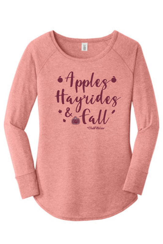 Apples Hayrides and Fall - Long Sleeve Tunic