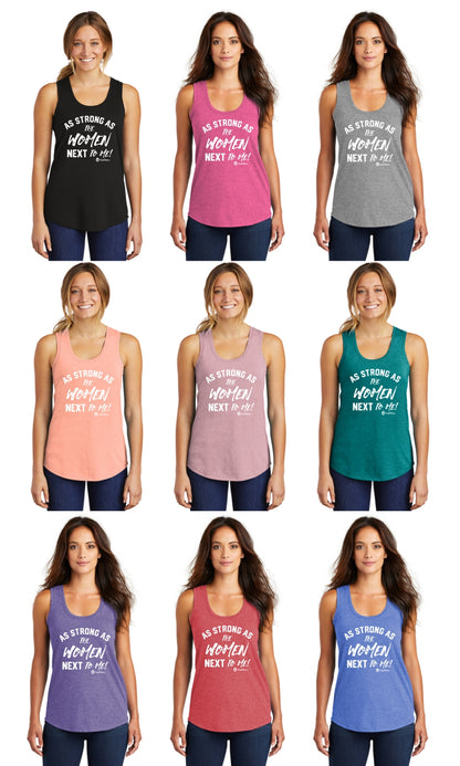 As Strong As the Women Next to Me! - Premium TriBlend Racerback Tank