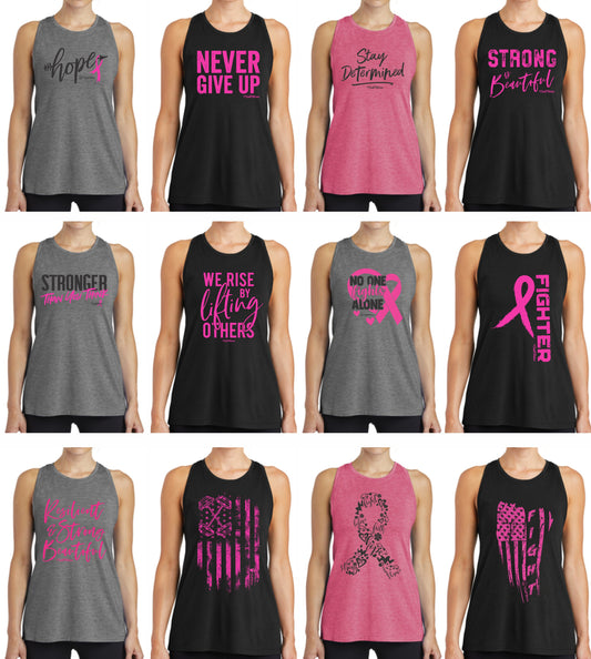 Breast Cancer Awareness Racerback Muscle Tanks
