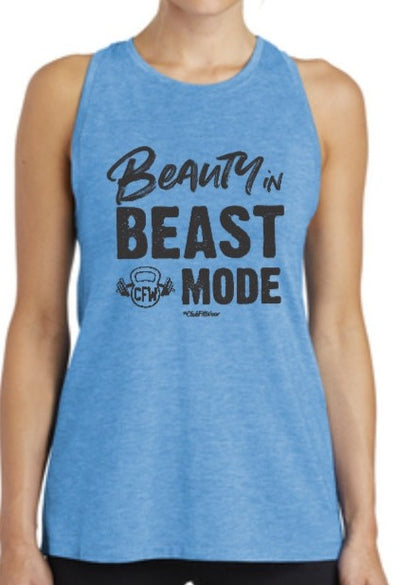 Beauty in Beast Mode - Premium Racerback Muscle Tank