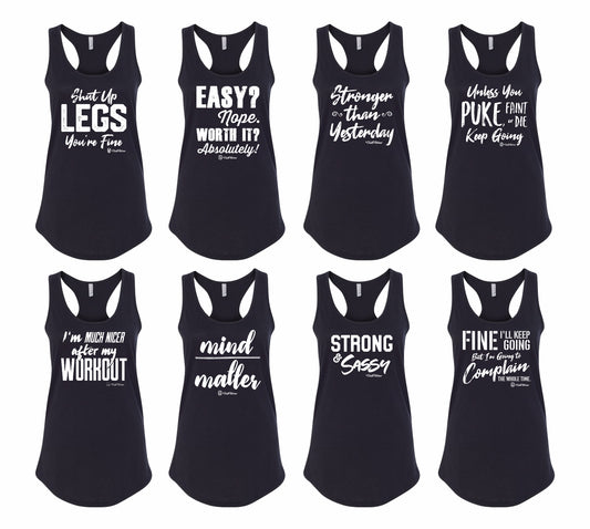 Black & White Racerback Tank Sale