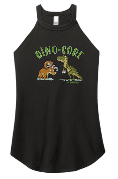 Dino-Sore (Digital Print) - High Neck Rocker Tank