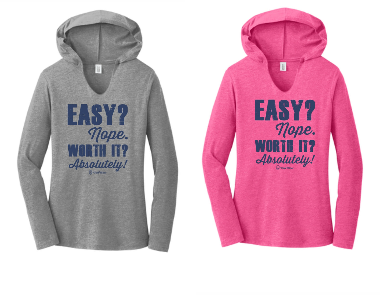 Easy? Nope. Worth it? Absolutely! - Women's V-Neck Hooded Pullover