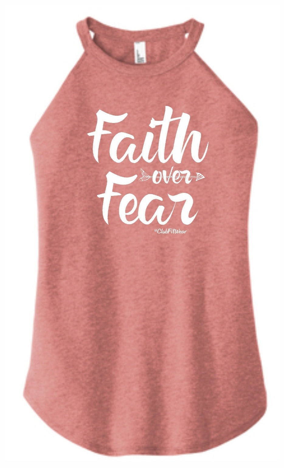 Faith over Fear - High Neck Rocker Tank – ClubFitWear