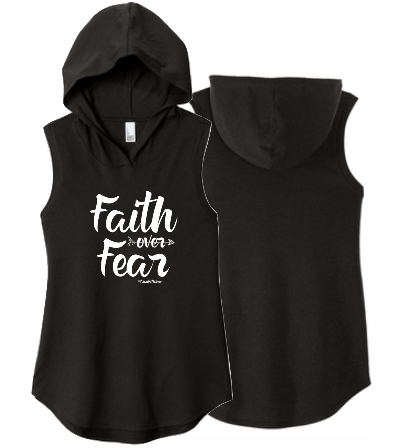 Faith over Fear - Sleeveless Hoodie