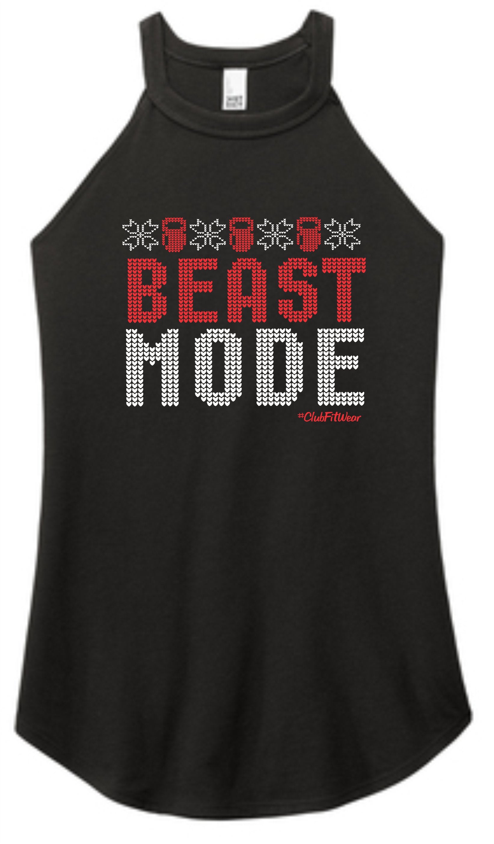Holiday Beast Mode - High Neck Rocker Tank – ClubFitWear