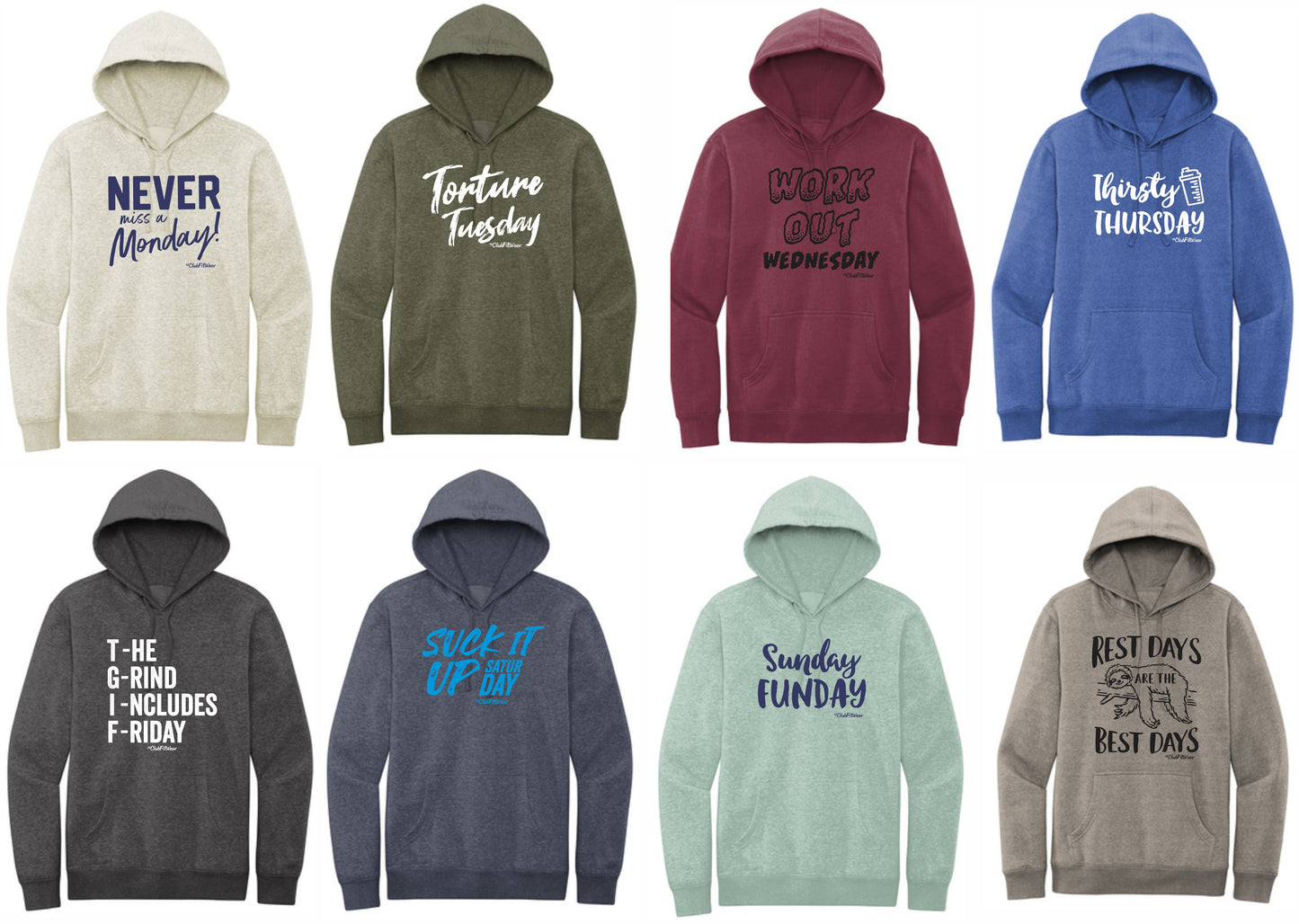 The Complete Week Collection - Hoodies (Heathered)