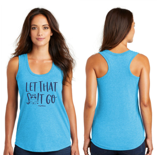 Let That Shit Go (Yoga Sloth) - Premium TriBlend Racerback Tank