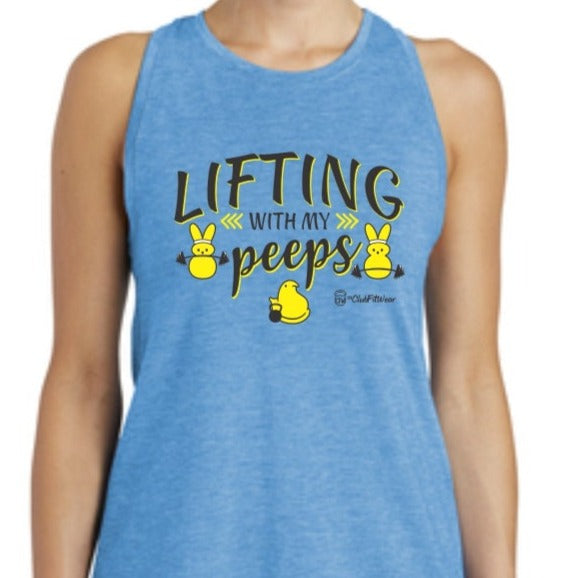 Lifting with my Peeps - Premium Racerback Muscle Tank