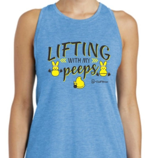 Lifting with my Peeps - Premium Racerback Muscle Tank