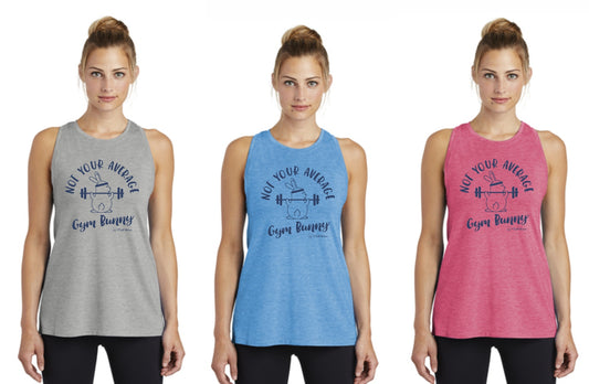 Not your average Gym Bunny - Premium Racerback Muscle Tank