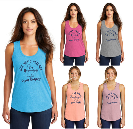 Not your average Gym Bunny - Premium TriBlend Racerback Tank