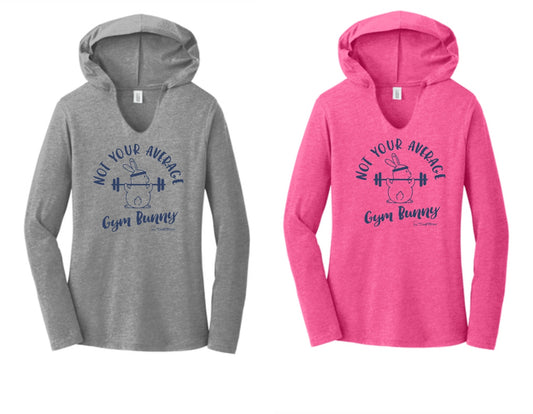 Not your average Gym Bunny - Women's V-Neck Hooded Pullover
