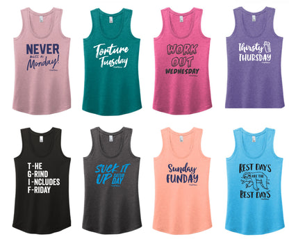 The Original Complete Week Collection - Premium TriBlend Racerback Tanks (XS-4XL)