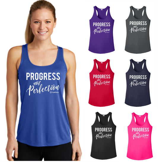 Progress not Perfection - Moisture Wicking Racerback Tank