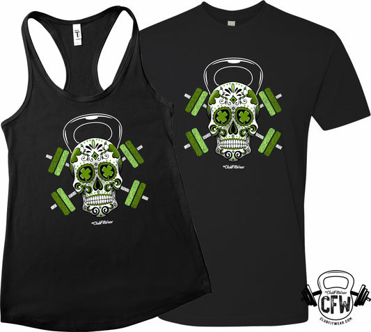 Shamrock Kettlebell Sugar Skull