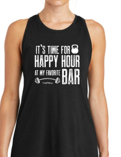 It's Time for Happy Hour at my Favorite Bar - Premium Racerback Muscle Tank