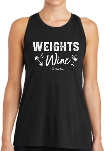 Weights & Wine - Premium Racerback Muscle Tank