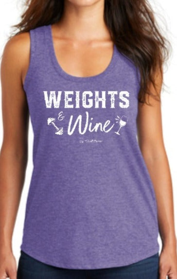 Weights & Wine - Premium TriBlend Racerback Tank