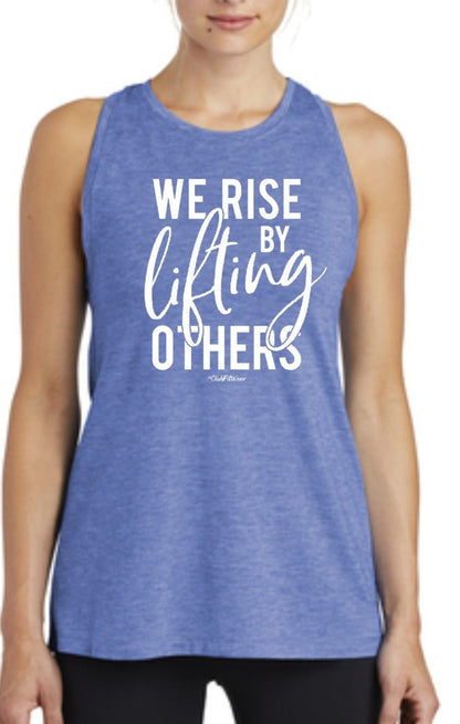 We Rise By Lifting Others - Premium Racerback Muscle Tank