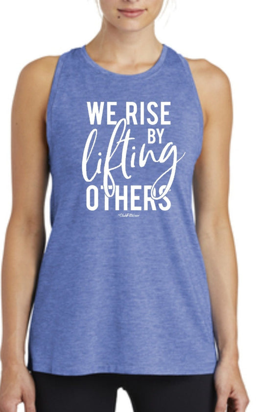 We Rise By Lifting Others - Premium Racerback Muscle Tank